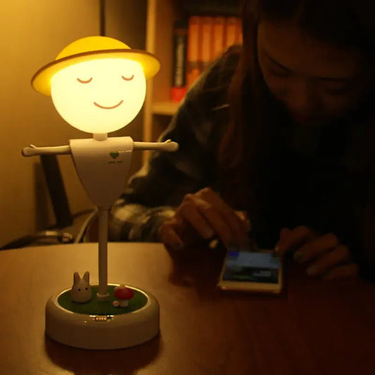 Cartoon Scarecrow Smiling Face USB Charging LED Night Light - AAMBEASTBRAND
