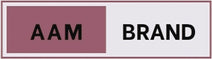 Logo with 'AAM BRAND' text on a white background