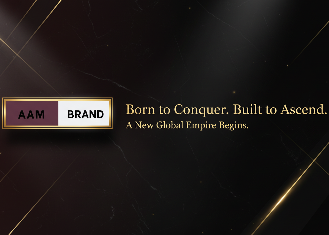 AAM Brand logo with text on a dark background