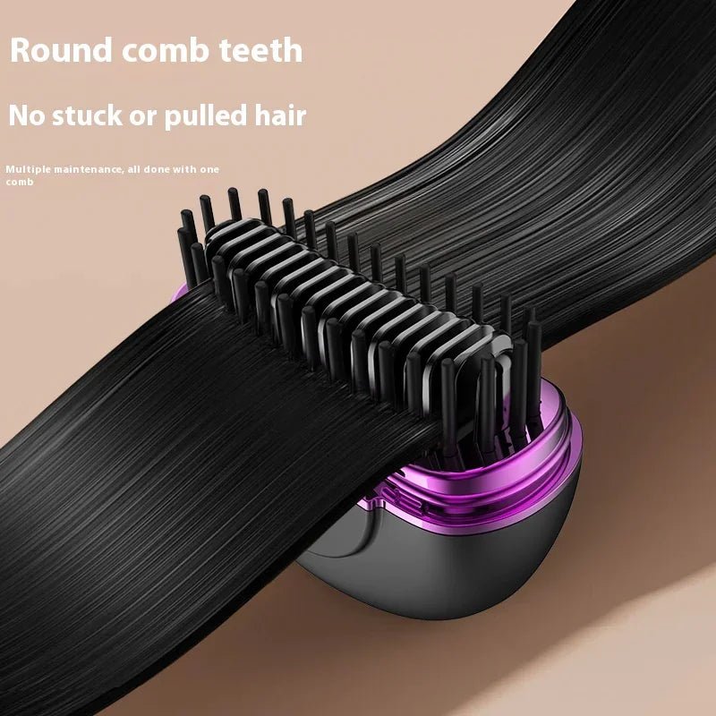 Portable Ionic Hot Comb Mini Straightening Brush - USB Rechargeable