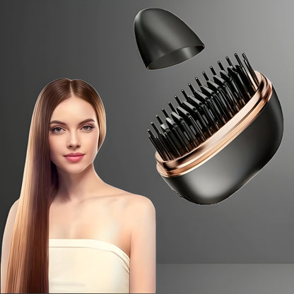 Portable Ionic Hot Comb Mini Straightening Brush  USB Rechargeable